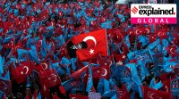 Supporters wave Turkish and CHP party flags during an election campaign rally of the leader and Nation Alliance's presidential candidate Kemal Kilicdaroglu, in Istanbul, Turkey, Saturday, May 6, 2023.