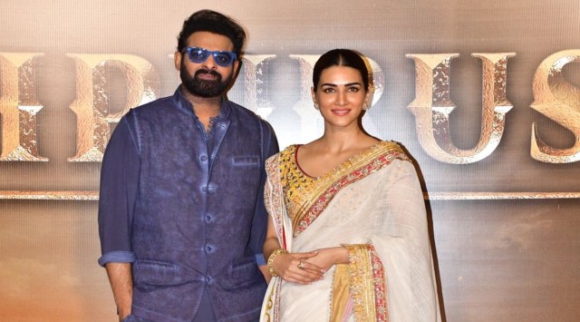 Actors Prabhas and Kriti Sanon