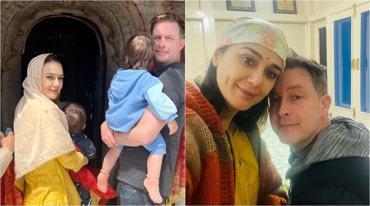 Preity Zintasexi - Preity Zinta shares pics of kids Jai and Gia's first temple visit, poses  with 'pati parmeshwar' Gene Goodenough in Shimla | Bollywood News - The  Indian Express