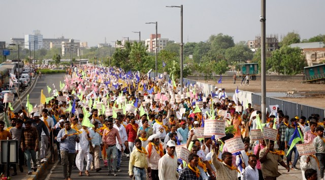 Gujarat Janjati Suraksha Manch, delisting of tribals, converted tribals from reserved ST categoriesm, idol worship, RSS-linked outfit Ahmedabad rally, indian express, indian express news