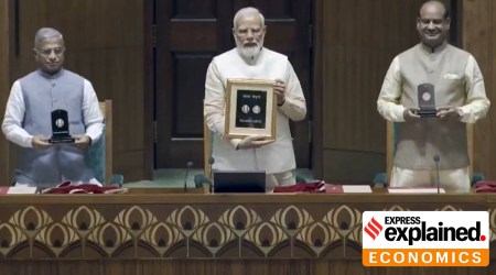 Rs 75 commemorative coin during inauguration of parliament building