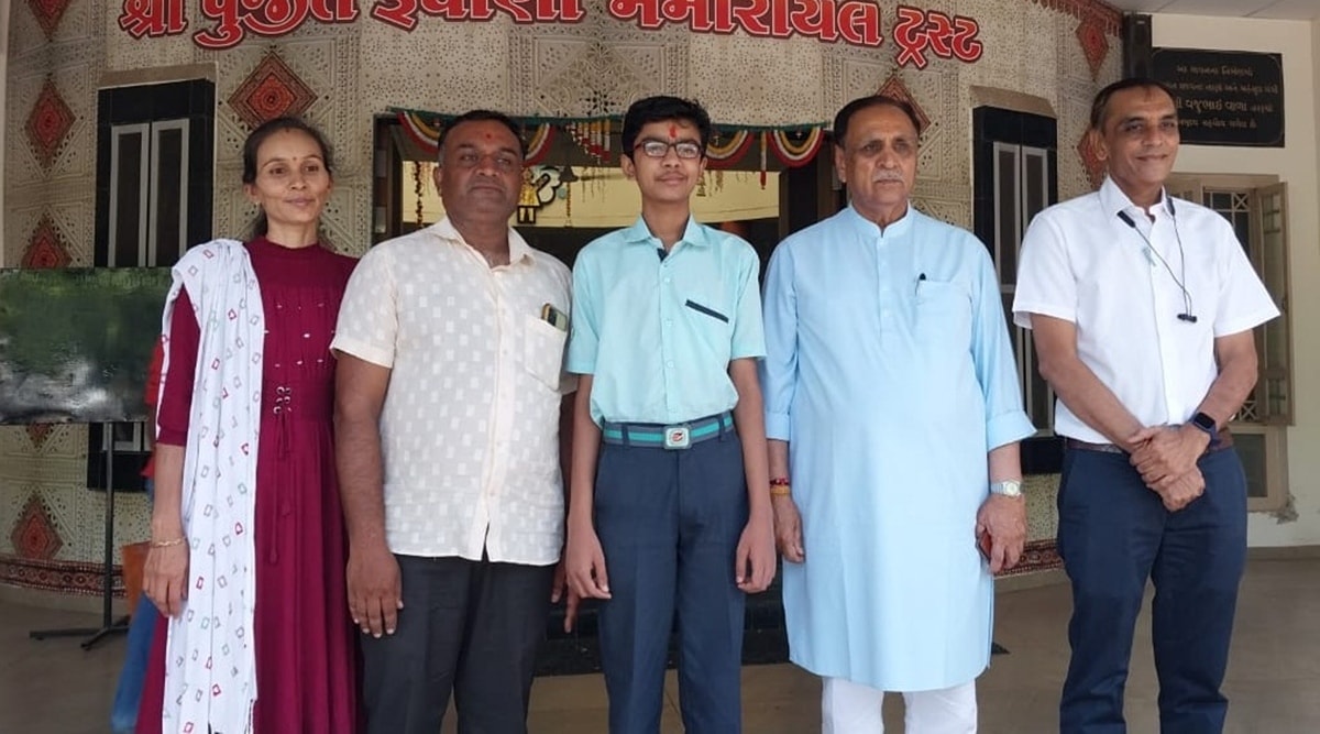 Gujarat Board Class 10 results: Farmer’s son among toppers, Rupani non-profit funded education Gujarat Board Class 10 results: Farmer’s son among toppers, Rupani non-profit funded education