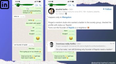 This is how a Bengaluru man found out his neighbour is a co-founder of Rapido