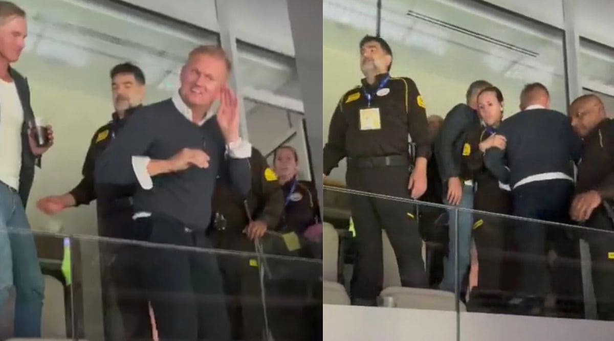 Watch: Erling Haaland’s dad escorted out of stadium after throwing food at Real Madrid fans Watch: Erling Haaland’s dad escorted out of stadium after throwing food at Real Madrid fans