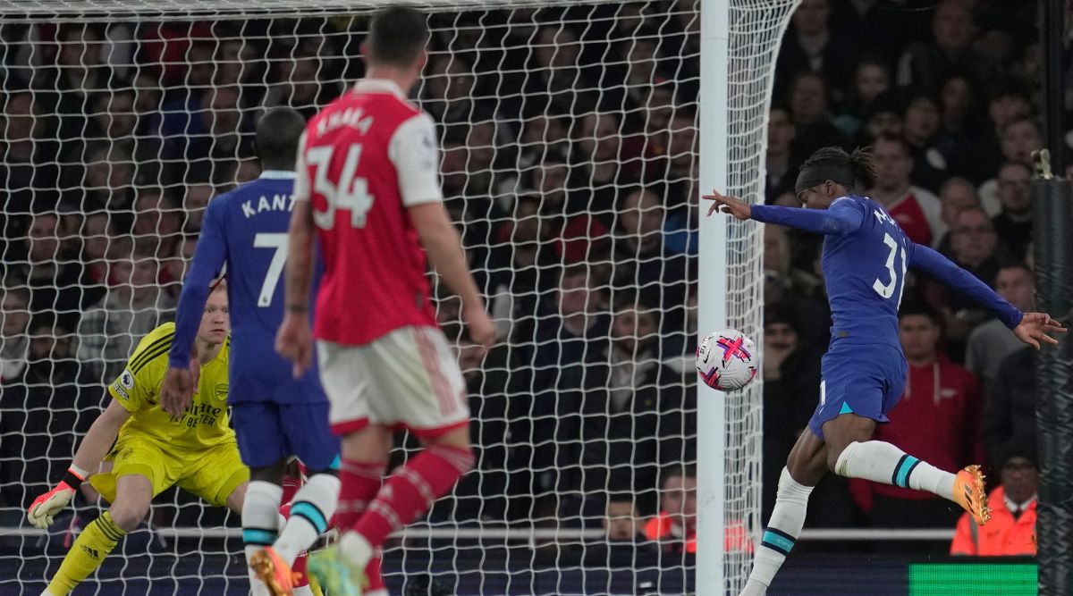  Cesc Fabregas celebrates scoring a goal for Chelsea against Arsenal in 2023.