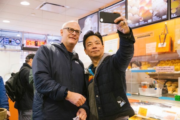 Mayor Ken Sim of Vancouver at New Town Bakery in Vancouver’s Chinatown, B.C., Canada, on April 8, 2023. Sim, Vancouver’s first mayor of Chinese descent, rejects claims of Chinese interference and says his landslide win was due to his tireless campaigning and more appealing policies. (Jackie Dives/The New York Times)