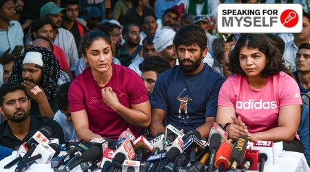 Wrestlers protest at Jantar Mantar