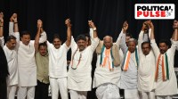 karnataka election results, karnataka congress, congress wins, shivakumar, siddaramaiah, mallikarjun kharge