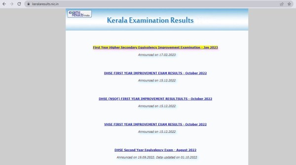 Students can check their results at the official websites - results.kerala.nic.in, keralapareekshabhavan.in or sslcexam.kerala.gov.in.