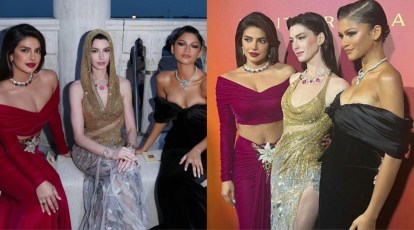 414px x 230px - Priyanka Chopra poses with Zendaya, Anne Hathaway, flashes quintessential  laughter at Bulgari event. Wath video | Bollywood News - The Indian Express