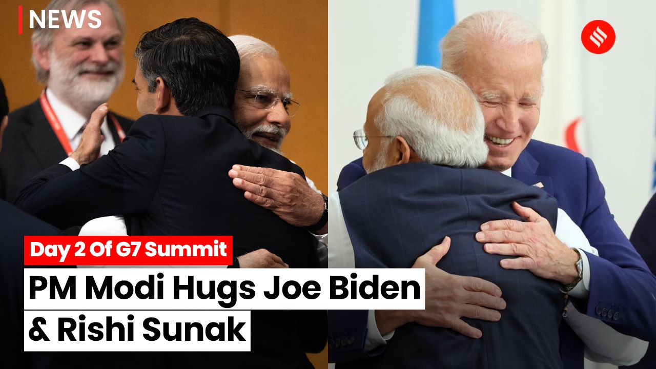 G7 summit 2023 pm narendra modi hugs president biden uk pm rishi ...