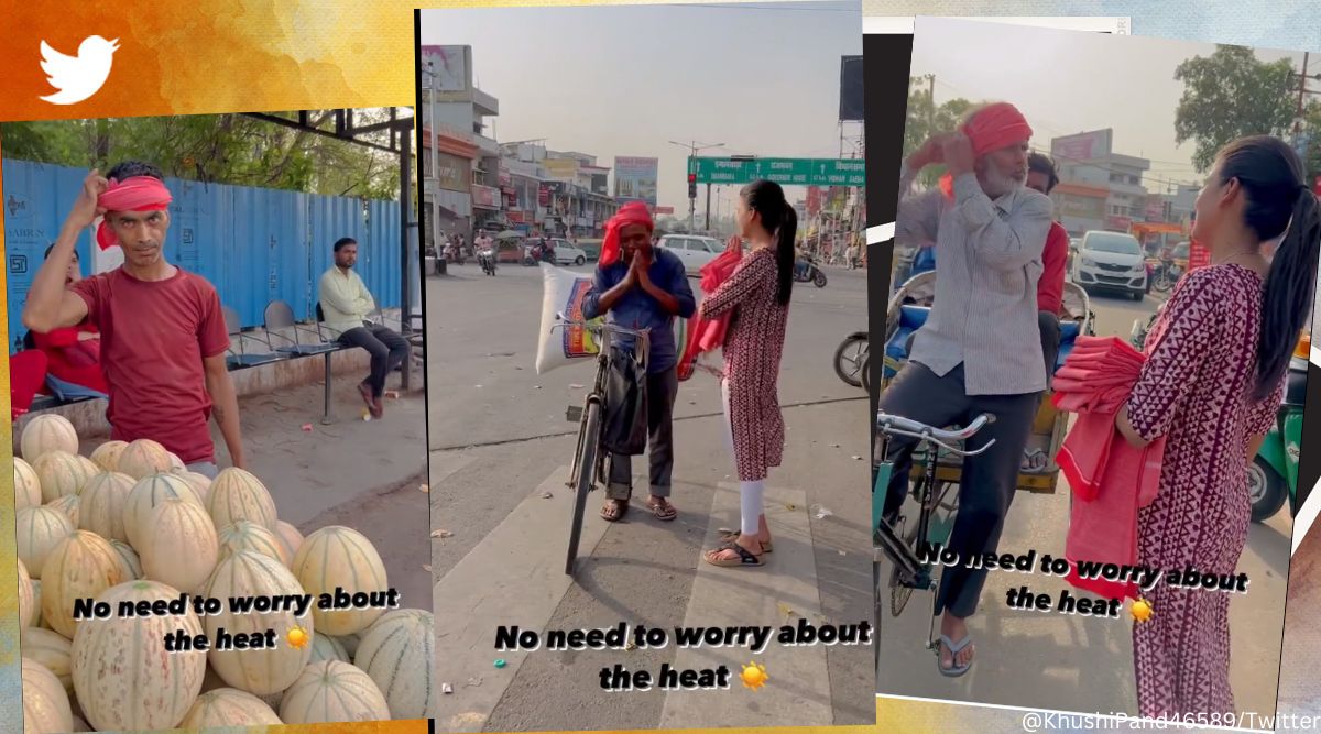 Woman distributes ‘gamchas’ to rickshaw-pullers, street vendors to help them beat the heat Woman distributes ‘gamchas’ to rickshaw-pullers, street vendors to help them beat the heat