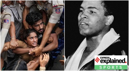 Vinesh Phogat and Muhammad Ali collage