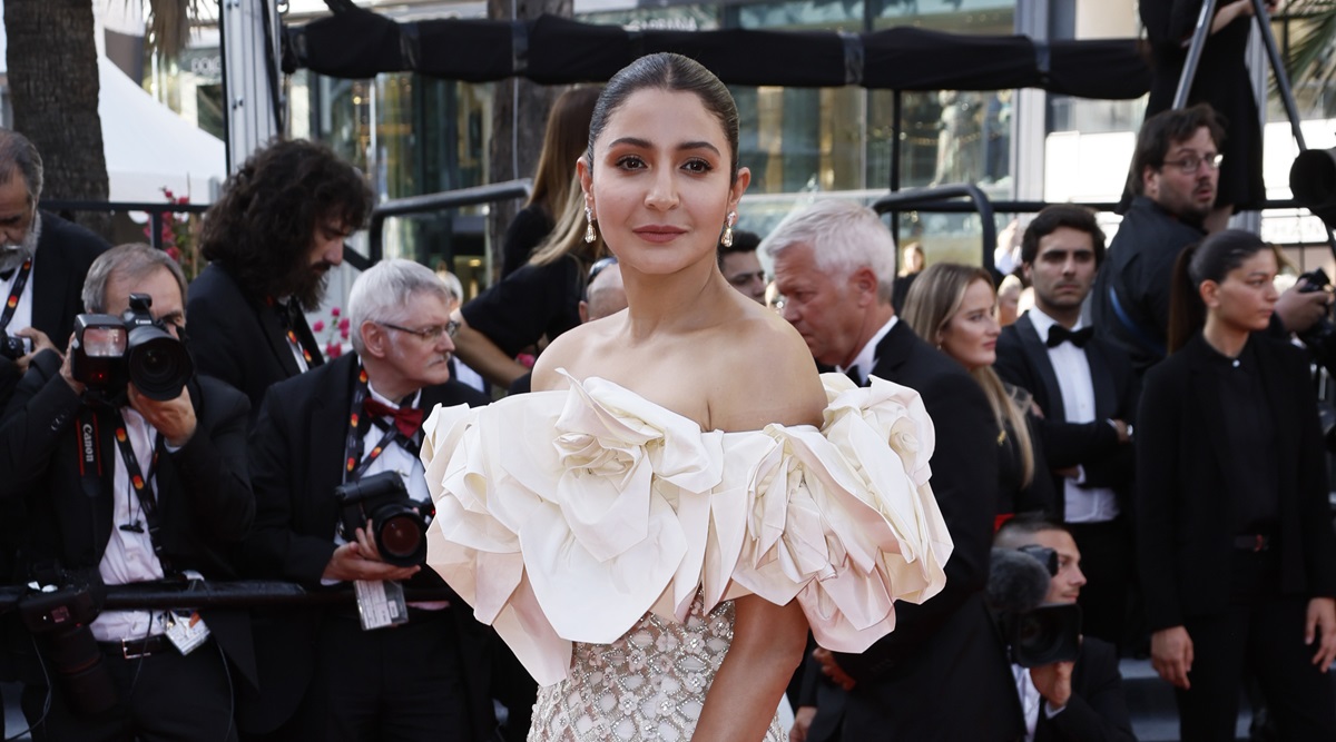 Cannes 2023 Anushka Sharma dazzles in a striking Richard Quinn gown