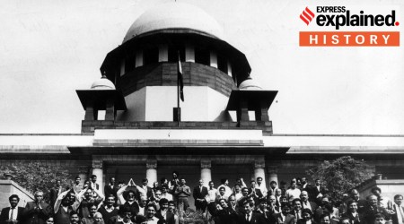 Supreme Court lawyers during a strike in 1988.