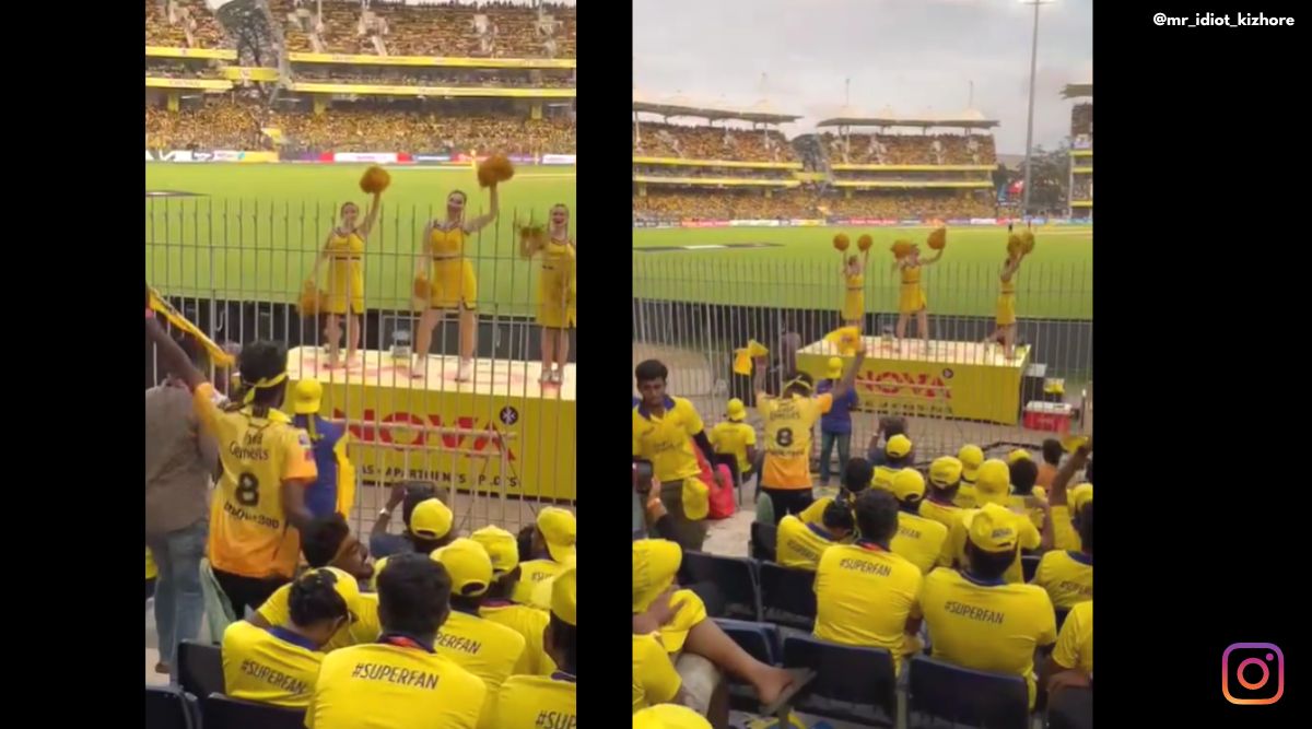 Instant choreographer Video shows cheerleaders copying CSK fans moves at IPL match Trending News