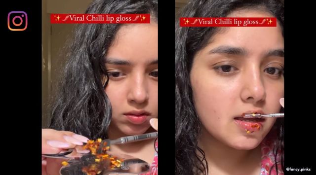 chilli flakes lip gloss