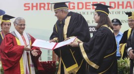 Jagdeep Dhankhar at Punjab University Convocation ceremony, prestigious honorary degree of Doctor of Literature, 70th Convocation ceremony at Punjab University's Gymnasium Hall, indian express, indian express news