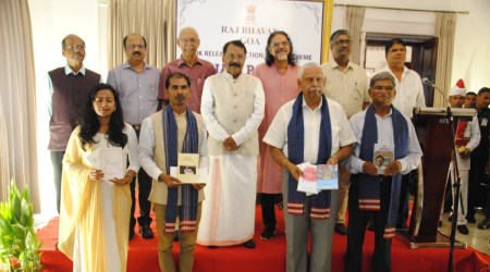 Among first-time authors who published with help from Goa Raj Bhavan, a teacher and postal assistant-cum-anchor