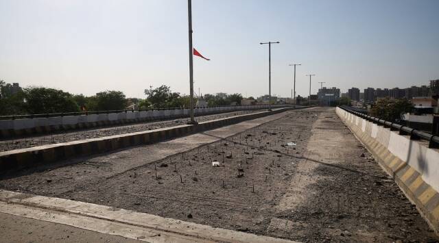 Ahmedabad Municipal Corporation, AMC LoP Shehzad Khan Pathan, FIR lodged against Hatkeshwar bridge constructor, construction of Hatkeshwar bridge, damage caused to the bridge, indian express, indian express news