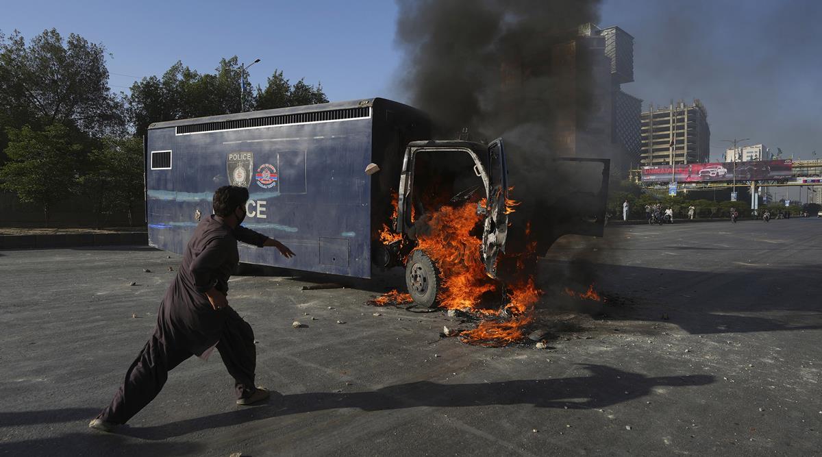 Protest against the arrest of Imran Khan