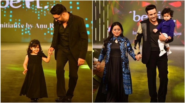 Kapil Sharma and Bharti Singh walked the ramp with their kids on Sunday.
