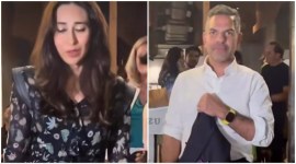 Karisma Kapoor and Sunjay Kapur were spotted together on Saturday.
