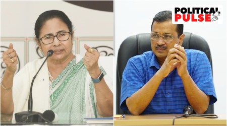 West Bengal CM Mamata Banerjee and her Delhi counterpart Arvind Kejriwal