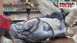 Mahakal statue collapse