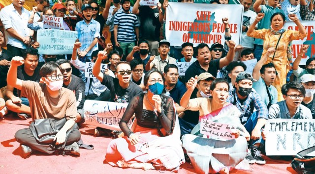 Manipur violence, Manipur protests, Meitei community, Kuki-Zomi, Meitei communities, Indian Express, India news, current affairs