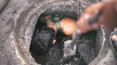 Manual scavenging, Manual scavenging deaths, Civic body chiefs, Ahmedabad municipal corporations, Gujarat HC, indian express, indian express news