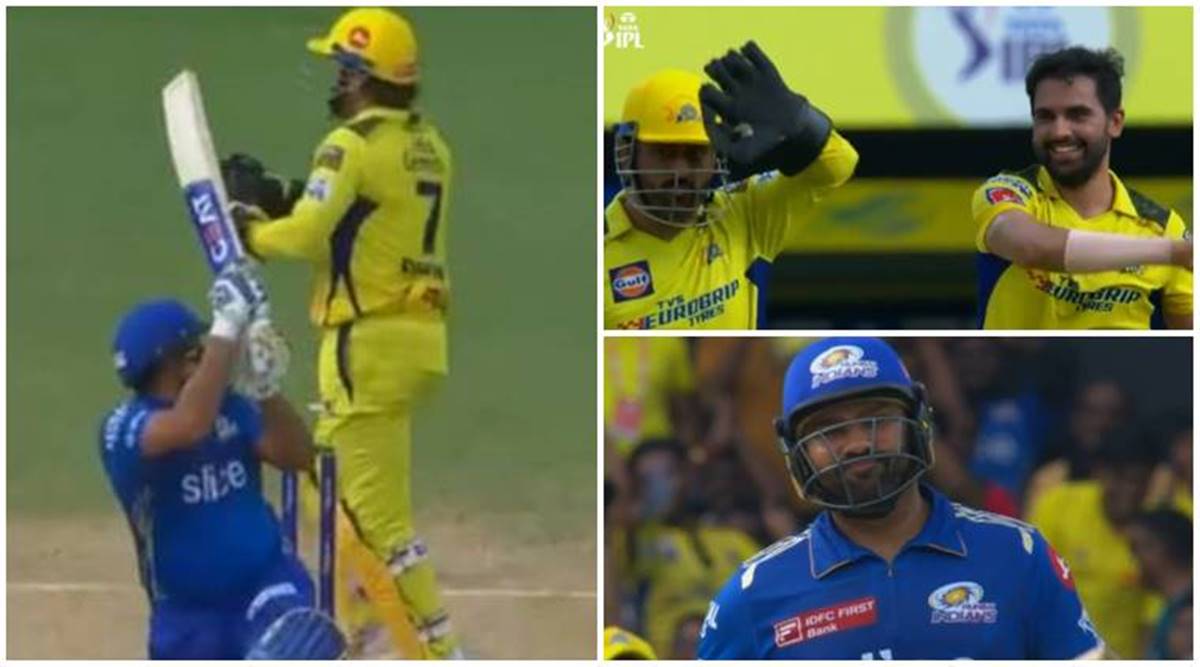 MS Dhoni masterclass: Watch how MSD plotted Rohit Sharma's ...