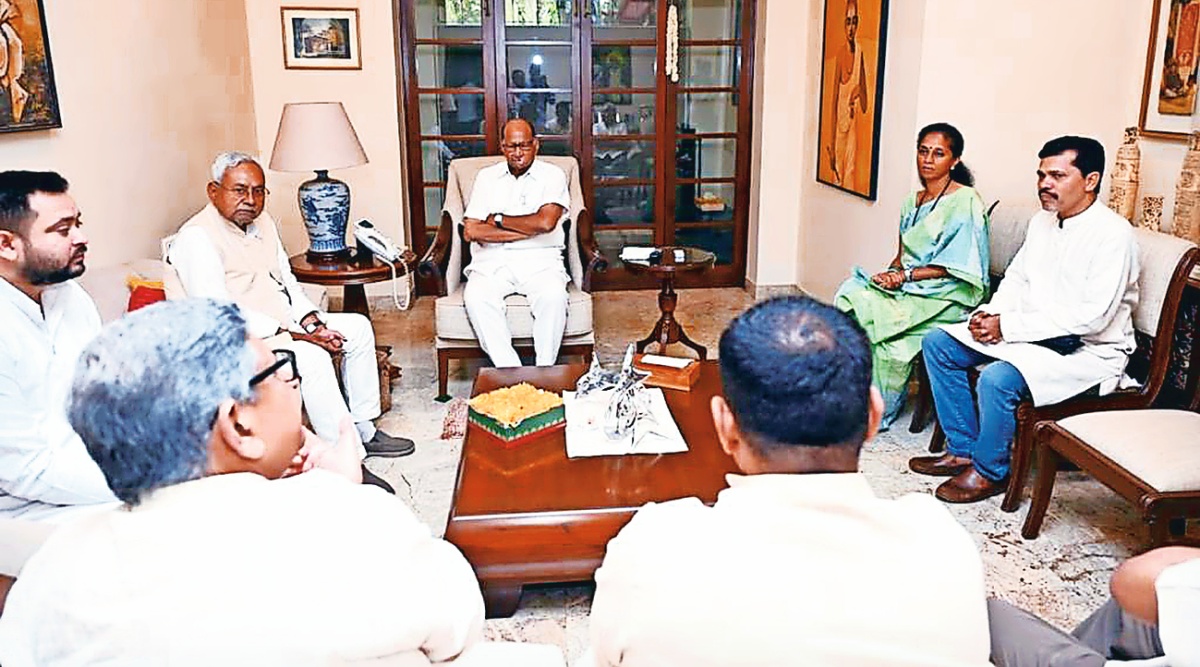 Nitish Kumar Sharad Pawar meet, NCP chief Sharad Pawar, Nitish Kumar, Sharad Pawar, Indian Express, India news, current affairs
