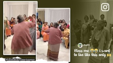 old woman dancing