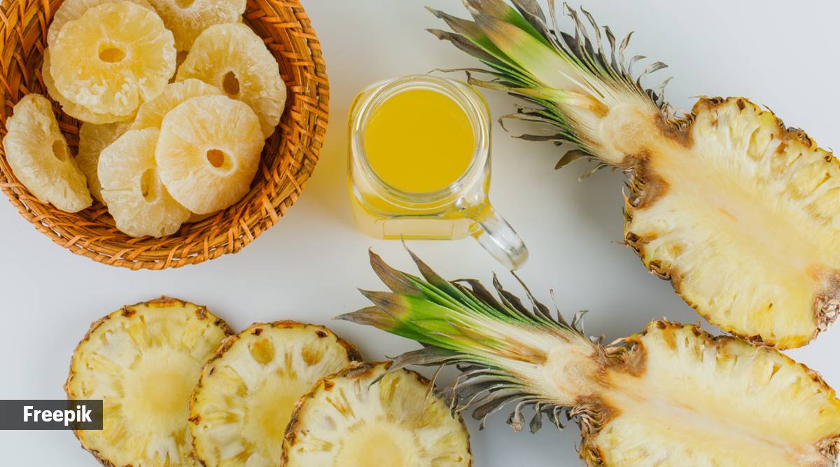 Pineapples are a good source of antioxidants, have anti-inflammatory properties and can help aid digestion.