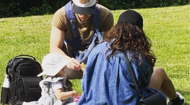 Priyanka, Nick and Malti enjoyed Sunday picnic in London.