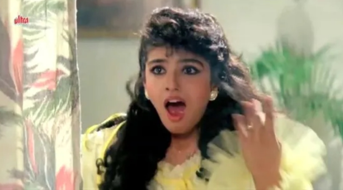 Raveena Tandon X Wala Video X Wala Video Raveena Tandon Ka - Raveena Tandon wonders why she had curly hair in Andaz Apna Apna: 'You  think later about these thingsâ€¦' | Entertainment News,The Indian Express