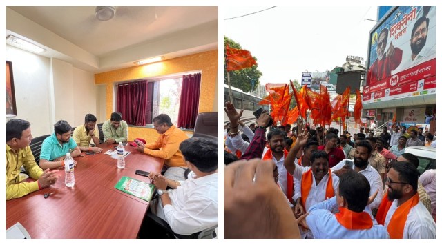 uddhav faction and shinde faction, pune, indian express