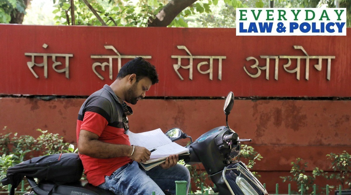 An aspiring candidate appears on his bike for the UPSC preliminary Examination at UPSC bhawan, New Delhi on Sunday, October 10, 2011.