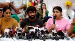 Wrestlers protest Monday May 22