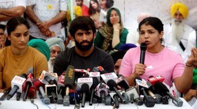 Wrestlers protest Monday May 22