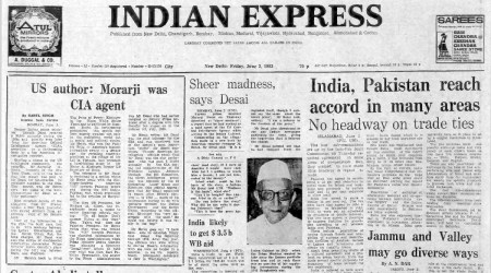 Centre-Akali Talks, Indo-Pak Commission, Morarji Desai, Central Intelligence Agency, Indian express, Opinion, Editorial, Current Affairs