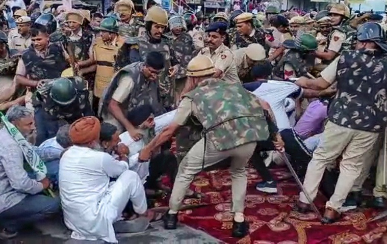 Farmers protest in Kurukshetra