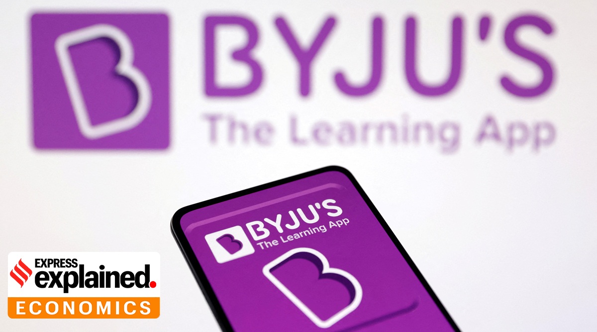 Illustration shows Byju's logo