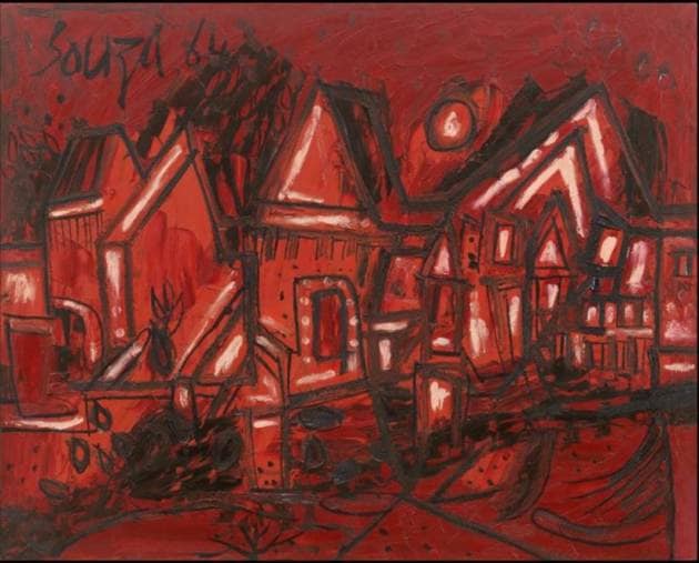 5. Untitled (Hampstead Terraces), Oil on Board, 24 x 30 Inches, 1964 - Copy