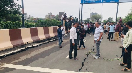 Inaugurated 40 days ago, cracks in Surat bridge after rain; AAP slams govt
