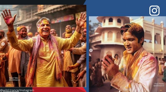 AI images Holi Vrindavan