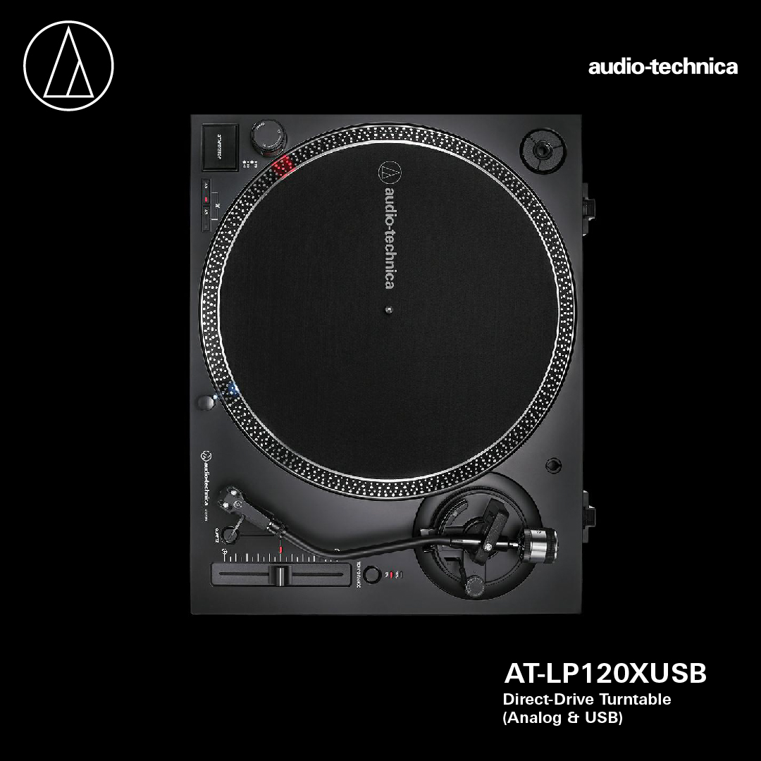 Audio-Technica AT-LP120-USB Direct-Drive Professional Turntable USB &  Analog Silver and Analog Black