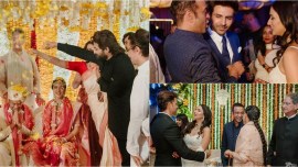Aamir Khan, Hrithik-Saba and Kartik-Sara share candid moments at Madhu Mantena and Ira Trivedi's wedding
