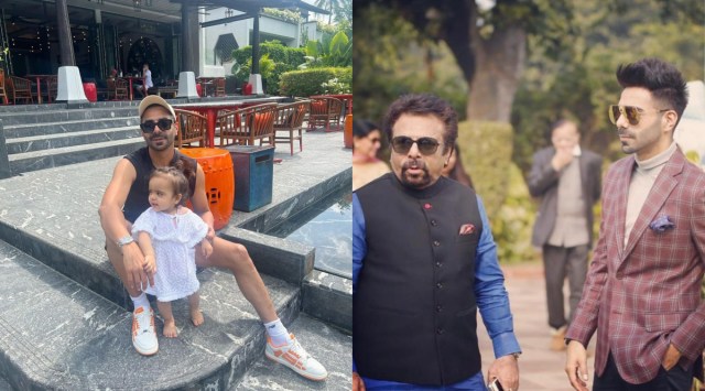 Aparshakti Khuara with daughter and father